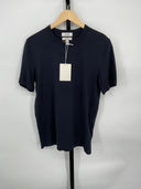 COS Men's Regular Cotton T-Shirt Navy Sleeved Top Blue XS