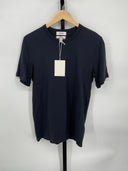 COS Men's Regular Cotton T-Shirt Navy Sleeved Top Blue XS