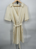 COS Women's Coat Cream Sleeved Jumpsuit M