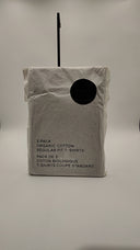 COS Men's 3-Pack Regular Cotton T-Shirts Black Sleeved Top L