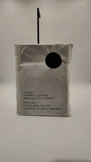 COS Men's 3-Pack Regular Cotton T-Shirts Black Sleeved Top L