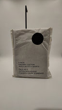 COS Men's 3-Pack Regular Cotton T-Shirts Black Sleeved Top L