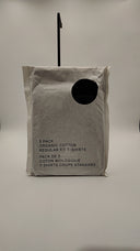 COS Men's 3-Pack Regular Cotton T-Shirts Black Sleeved Top L