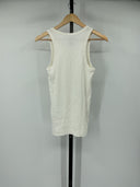 COS Men's Slim Ribbed Cotton Tank Top Ivory Sleeved S