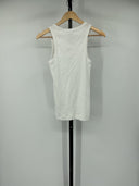 COS Men's Slim Ribbed Cotton Tank Top White Sleeved XS
