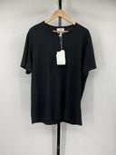 COS Men's Regular Cotton T-Shirt Black Sleeved Top XL