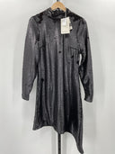 COS Women's Asymmetric Sequinned Mini Dress Black Basic Sleeved 8