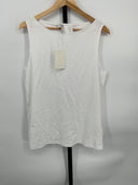 COS Women's Boat-Neck Tank Top White Sleeved L