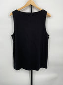 COS Women's Boat-Neck Tank Top Black Sleeved L
