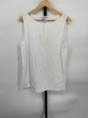 COS Women's Boat-Neck Tank Top White Sleeved L