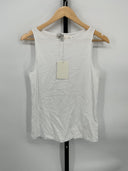COS Women's Boat-Neck Tank Top White Sleeved XS
