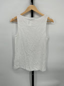 COS Women's Boat-Neck Tank Top White Sleeved XS