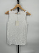 COS Women's Boat-Neck Tank Top White Sleeved XS