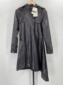 COS Women's Asymmetric Sequinned Mini Dress Black Basic Sleeved 4