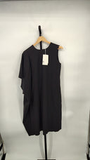 COS Women's Asymmetric-Sleeve Midi Dress Black Basic Sleeved 2