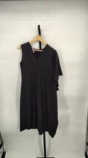 COS Women's Asymmetric-Sleeve Midi Dress Black Basic Sleeved 2