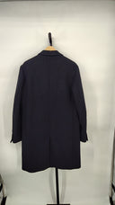 COS Men's Regular-Fit Wool-Blend Coat Navy Outerwear 40 R