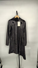 COS Women's Asymmetric Sequinned Mini Dress Black Basic Sleeved 6