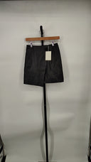 COS Women's Leather Mini Wrap Skirt Black Basic 4