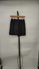 COS Women's Leather Mini Wrap Skirt Black Basic 4
