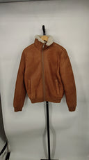 COS Men's Leather Jacket Beige Outerwear S