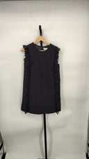 COS Women's The Ruffled Shift Dress Black Basic Sleeved 4