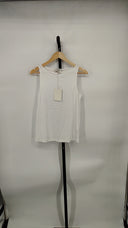 COS Women's Boat-Neck Tank Top White Sleeved XS