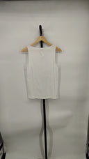 COS Women's Boat-Neck Tank Top White Sleeved XS