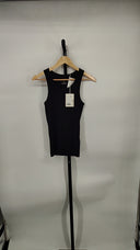 COS Women's Boat-Neck Tank Top Black Sleeved XS