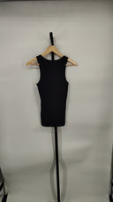 COS Women's Boat-Neck Tank Top Black Sleeved XS