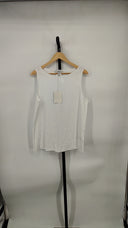 COS Women's Boat-Neck Tank Top White Sleeved L