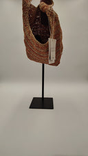 COS Women's Mini Shoulder Bag - Raffia Beige / Orange Striped Bags One Size