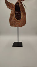 COS Women's Mini Shoulder Bag - Raffia Beige / Orange Striped Bags One Size