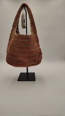 COS Women's Mini Shoulder Bag - Raffia Beige / Orange Striped Bags One Size