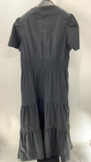 Quince Womens 100% Organic Cotton Poplin Tiered Maxi Dress Black 1X