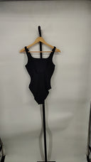 COS Women's Square-Neck Ribbed Swimsuit Black Outerwear 6
