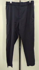 COS Men's Regular Elasticated Wool-Twill Tapered Trousers Dark Navy Pants 32R