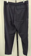 COS Men's Regular Elasticated Wool-Twill Tapered Trousers Dark Navy Pants 32R