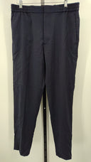 COS Men's Regular Elasticated Wool-Twill Tapered Trousers Dark Navy Pants 34R