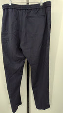 COS Men's Regular Elasticated Wool-Twill Tapered Trousers Dark Navy Pants 38R