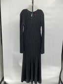 Quince Womens Mongolian Cashmere Wide-Rib Midi Dress Gray S