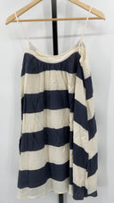 COS Women's Gathered Strappy Mini Dress Blue / White Basic Sleeved 8