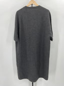 COS Women's Oversized-Fit Wool T-Shirt Dress Dark Grey Basic Sleeved S