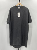 COS Women's Oversized-Fit Wool T-Shirt Dress Dark Grey Basic Sleeved S
