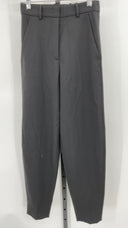 COS Women's Regular-Fit Tapered Wool-Blend Trousers Black Pants 2