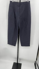 COS Women's Regular Linen-Blend Tapered Chinos Dark Navy Pants 8