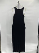 Quince Womens Tencel Rib Knit Sleeveless Dress Black Basic Sleeved S