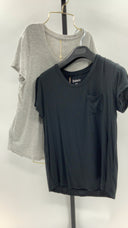 Quince Maternity Modal Jersey & Nursing Tee Black XS