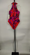 COS Women's Reversible Printed Plunge Swimsuit Orange / Floral Print 12