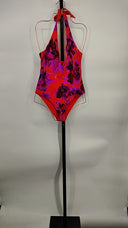 COS Women's Reversible Printed Plunge Swimsuit Orange / Floral Print 4
